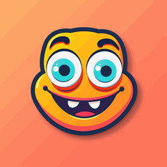 cartoon face logo, Smiley face