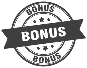 Fototapeta premium bonus stamp. bonus label on transparent background. round sign