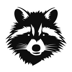 

Raccoon head  Silhouette  Vector illustration, SVG