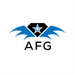 AFG letter logo. technology icon blue image on white background. AFG Monogram logo design for entrepreneur and business. AFG best icon.	
