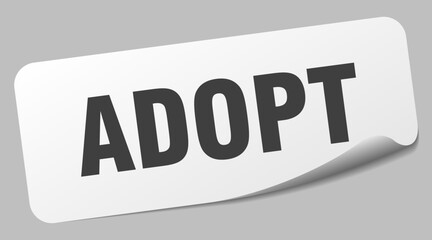 adopt sticker. adopt label