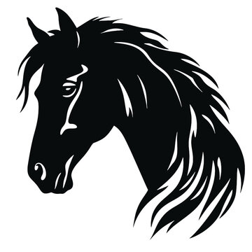 black horse silhouette