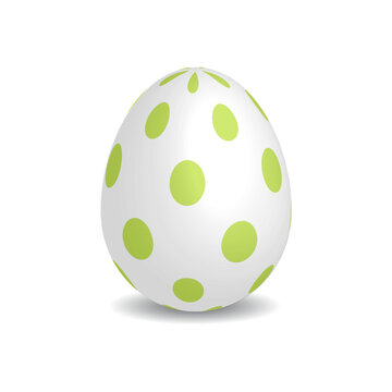 3D Easter egg with green dots