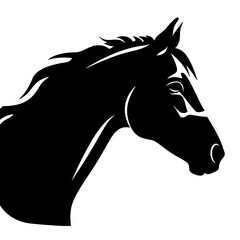 black horse silhouette