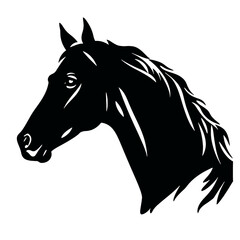 black horse silhouette