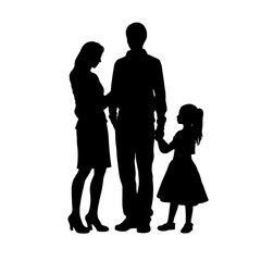 Family vector silhouette