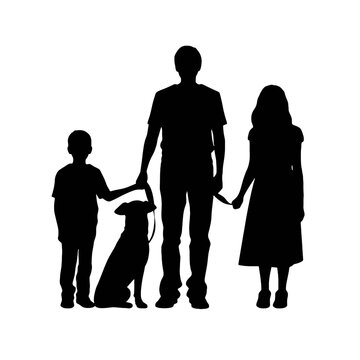 
Family vector silhouette