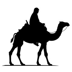 People ride camels
