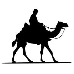 People ride camels
