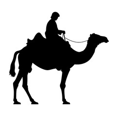 People ride camels
