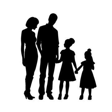 
Family vector silhouette