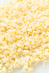 Chopping White Chocolate Chips for Irresistible Baking Creations
