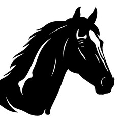 black horse silhouette