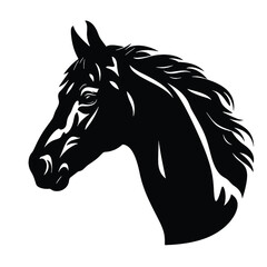 black horse silhouette