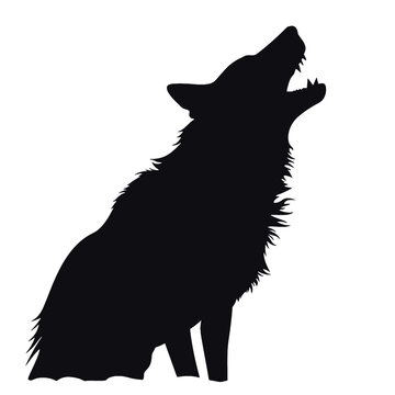recommend clip art: 
                    wolf silhouette