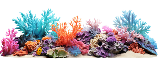 coral reef isolated on white background sea coral reef cut out