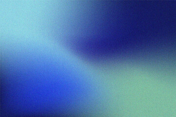 Vector abstract grainy texture gradient background in green and blue color