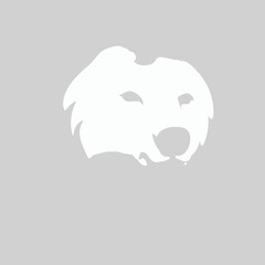 

Silhouette bear isolated on white background