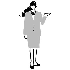 スーツを着た女性のイラスト