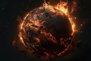 Earth in fire