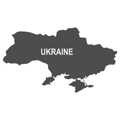 Fototapeta premium Ukraine Map - World Map International vector template with High detailed including black and grey outline color isolated on transparent background - Vector illustration eps 10