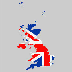 Map of United Kingdom. Vector illustration