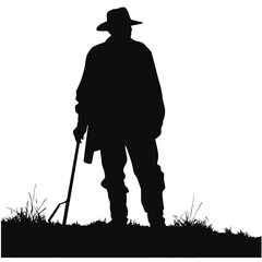 farmer  silhouette