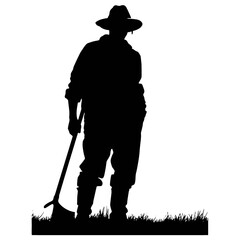 farmer  silhouette