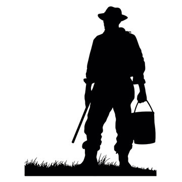 recommend clip art: farmer  silhouette