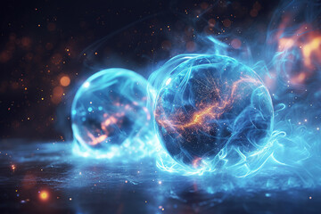 The energy balls with lightning, Generative Ai