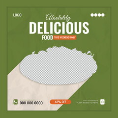 special chicken, burger menu food banner or social media post design template,
