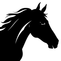 Horse head silhouette 