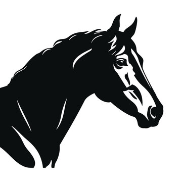 recommend clip art: Horse head silhouette 