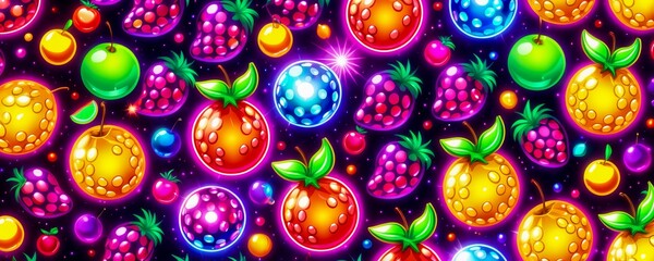 abstract colourful fruits background , fruits website banner background