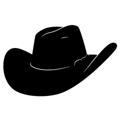 cowboy hat icon illustration, vector cowboy hat silhouette - Vector