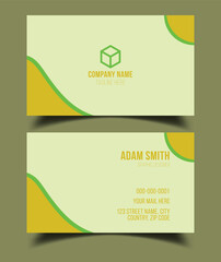 Fototapeta premium Creative premium double vector flat business card template design. 