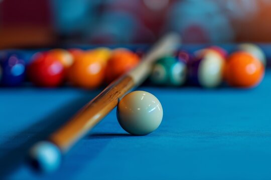 Playing billiards is a form of sport and competition involving balls cues and a billiards table