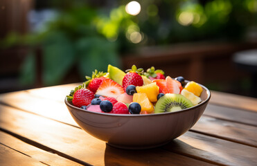 fruit salad in a bowl