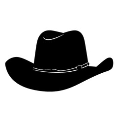 cowboy hat icon illustration, vector cowboy hat silhouette - Vector