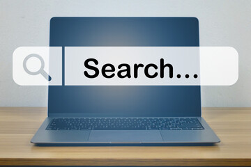 Searching for information, searching for information on the internet. Concept of finding information.