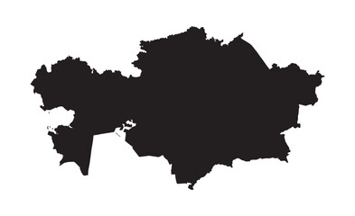 Kazakhstan black Map Silhouette