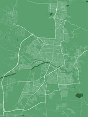 Green Salta map, Argentina, detailed municipality map, skyline panorama. Decorative graphic tourist map of Salta territory. Vector illustration.