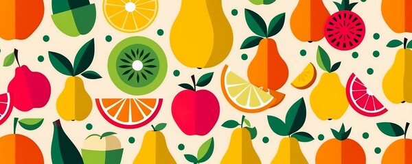 Fototapeta na wymiar abstract colourful fruits background , fruits website banner background