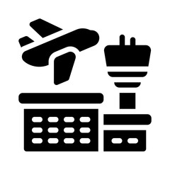 airport glyph icon