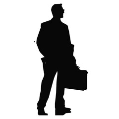 business man silhouette pose