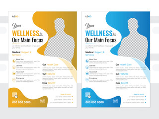Modern Medical Flyer Template Design