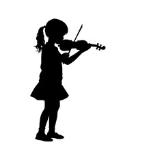 violin player silhouette