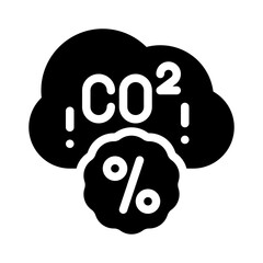 carbon dioxide glyph icon