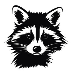 Raccoon head Vector illustration 