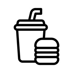 Obraz premium fast food line icon